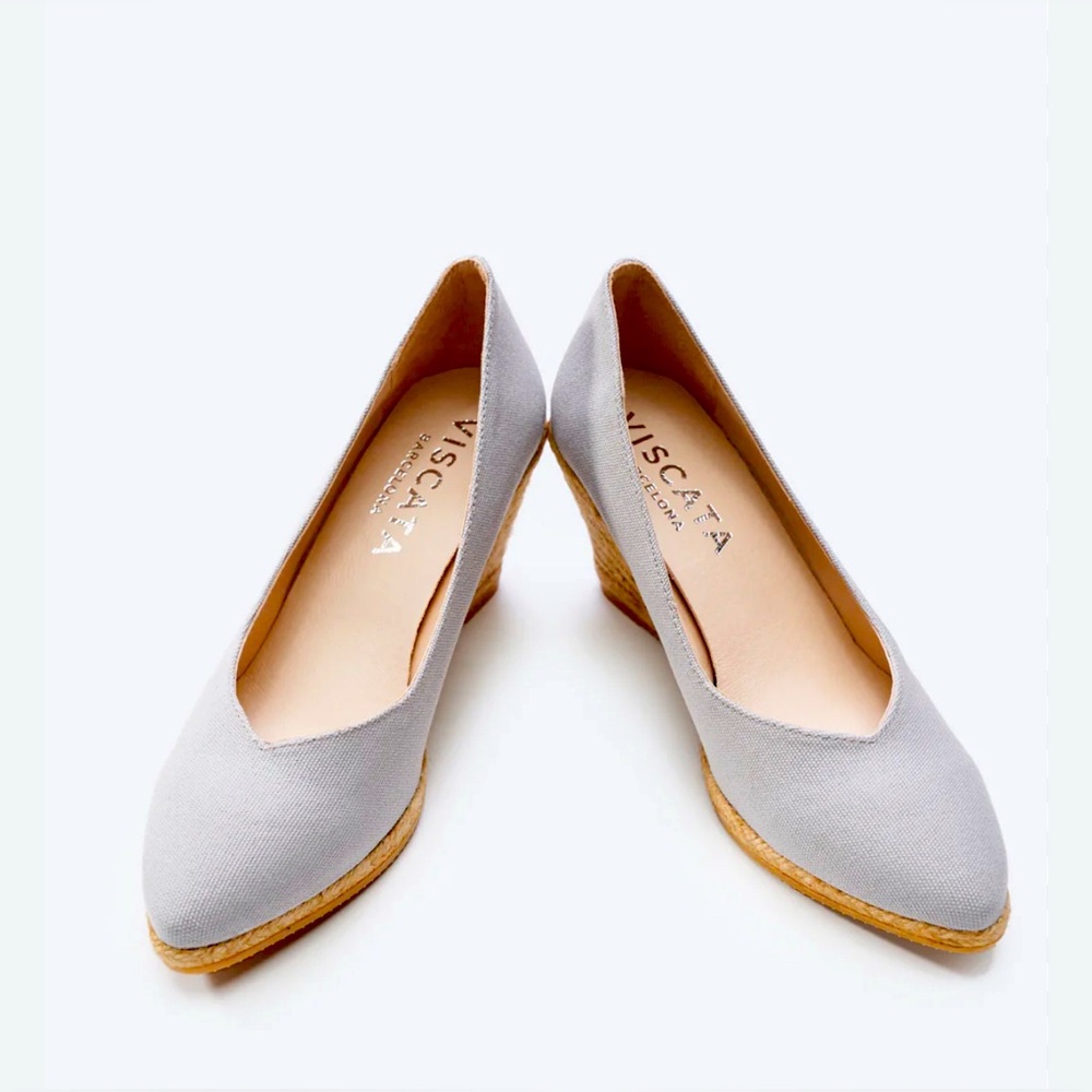 Viscata Barcelona Grey Espadrilles Made In Spain